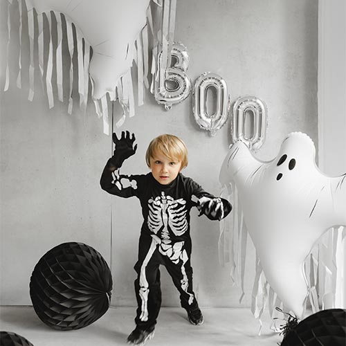 Ghost with Tassels Halloween Giant Helium Foil Balloon 106cm / 42 in Product Gallery Image