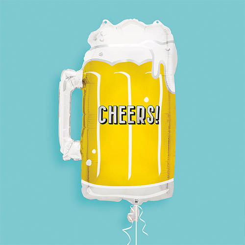 Giant Beer Mug Shaped Helium Foil Balloon 53cm / 21 in Product Gallery Image