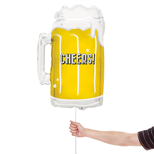 Giant Beer Mug Shaped Helium Foil Balloon 53cm / 21 in Product Gallery Image