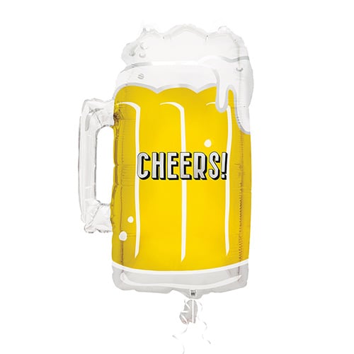 Giant Beer Mug Shaped Helium Foil Balloon 53cm / 21 in Product Gallery Image