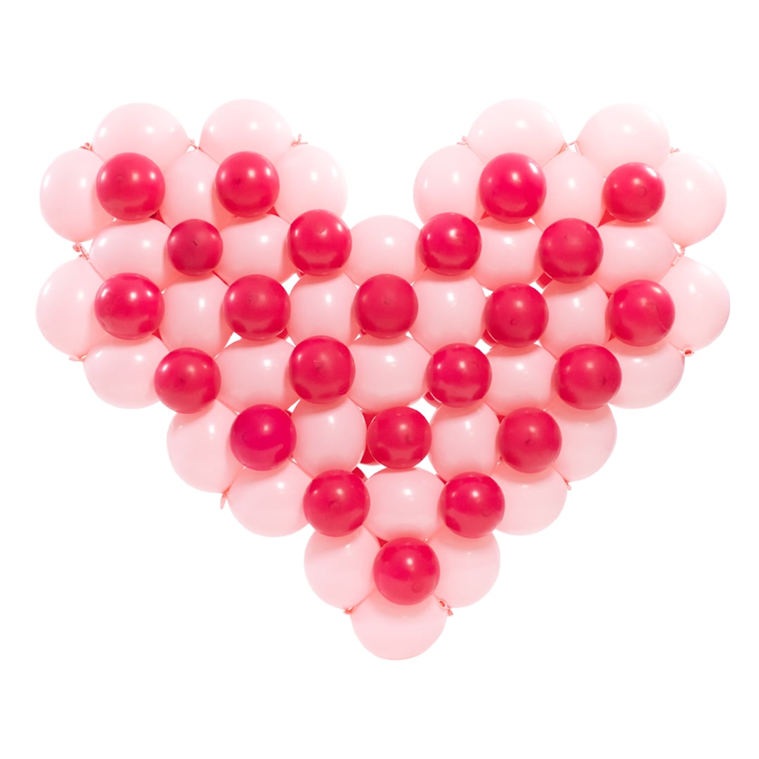 Giant Love Heart Shaped Pink Latex Balloons Display Valentine's Day Gift - Inflated Balloon In A Box Product Gallery Image