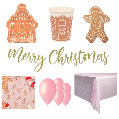 Gingerbread House Christmas 8 Person Deluxe Party Pack