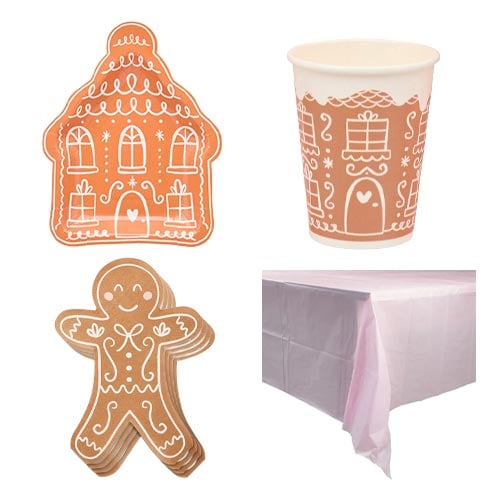 Gingerbread House Christmas 8 Person Value Party Pack