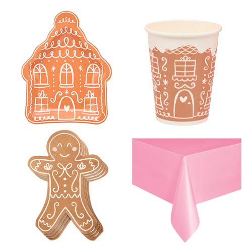 Gingerbread House Christmas 8 Person Value Party Pack