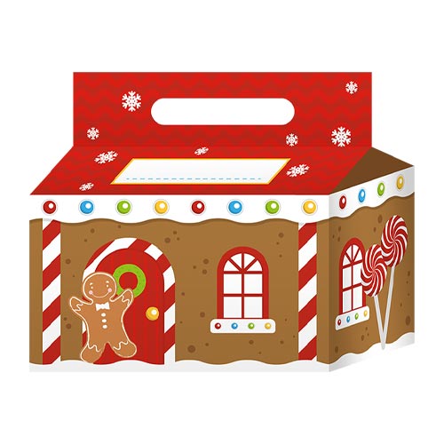 Gingerbread House Christmas Treat Boxes - Pack of 3 Product Image