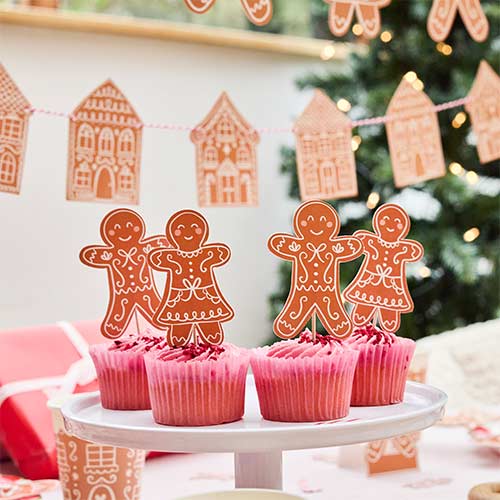 Gingerbread Man Christmas Food Picks - Pack of 12 Product Gallery Image