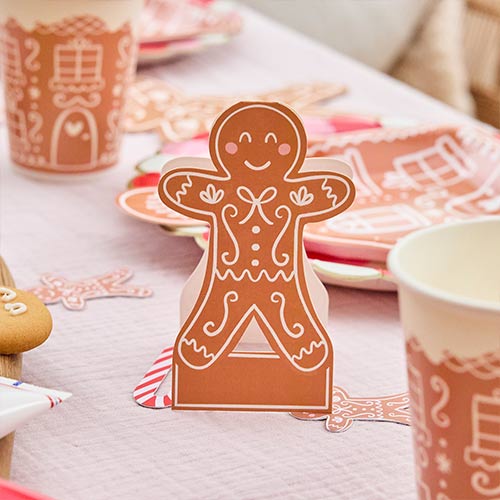 Gingerbread Man Christmas Place Cards - Pack of 10 Product Gallery Image