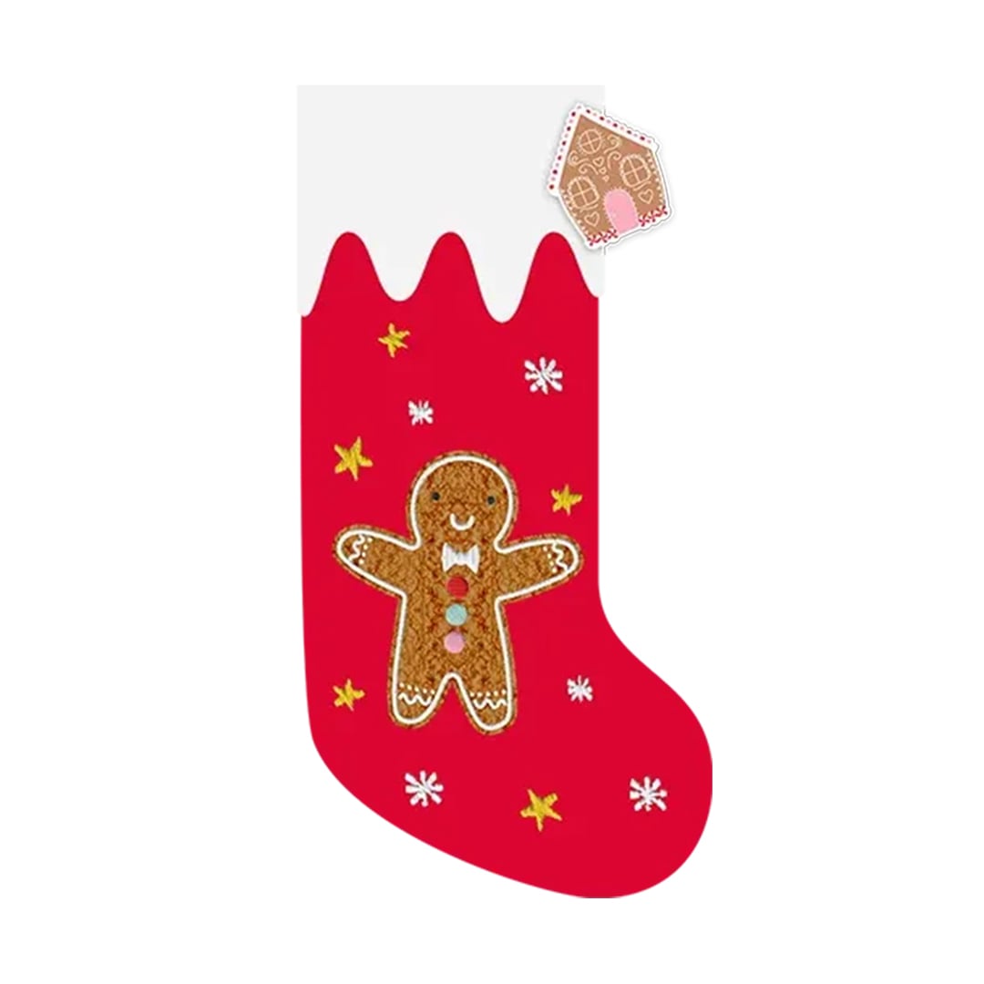 Gingerbread Man Christmas Present Stocking 45cm