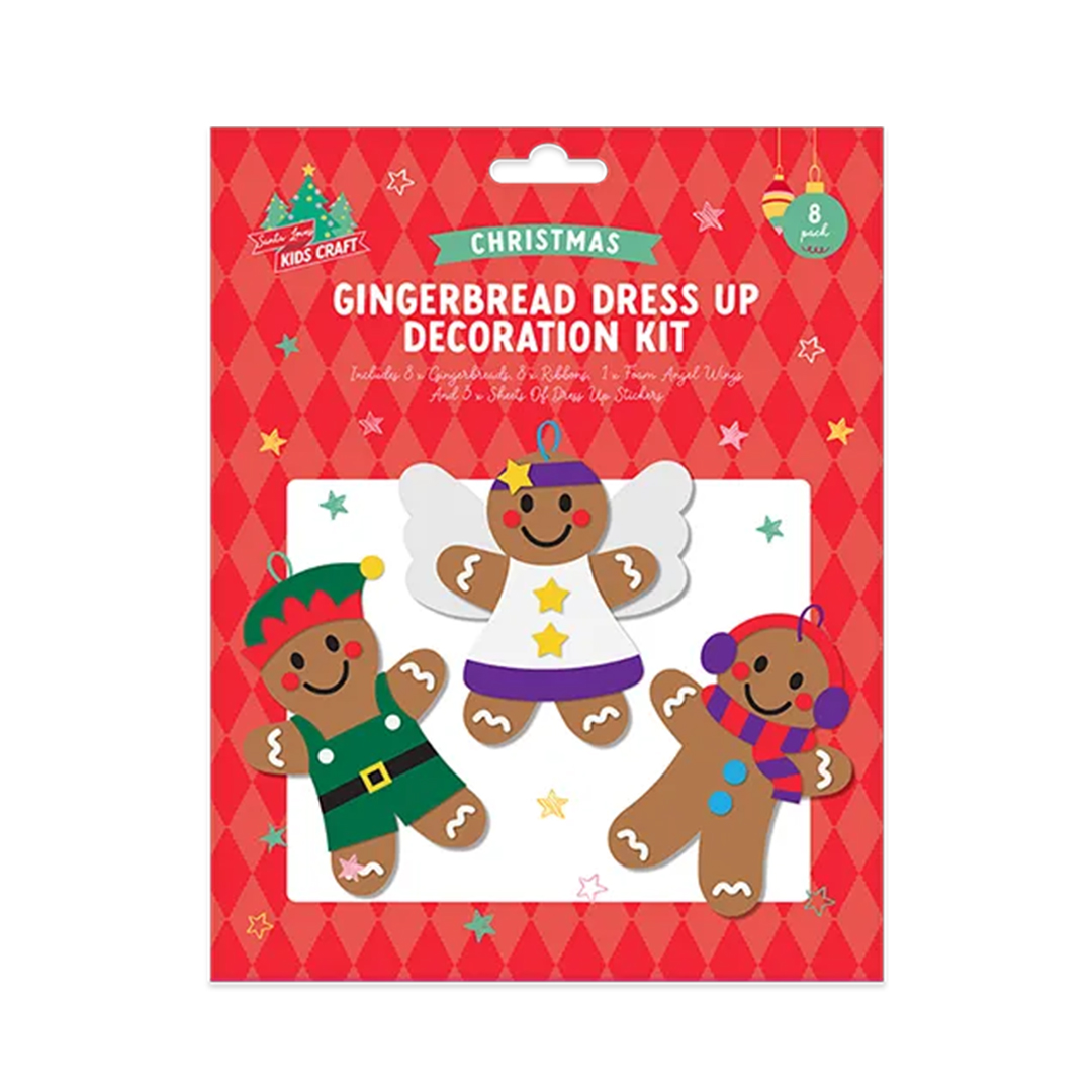 Gingerbread Man Dress Up Christmas Decoration Kit - Pack of 8 View 2