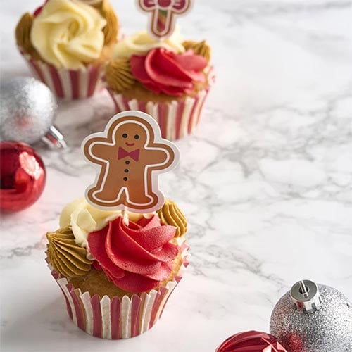 Gingerbread Man Swirl Christmas Cupcake Kit - Pack of 28 Product Gallery Image