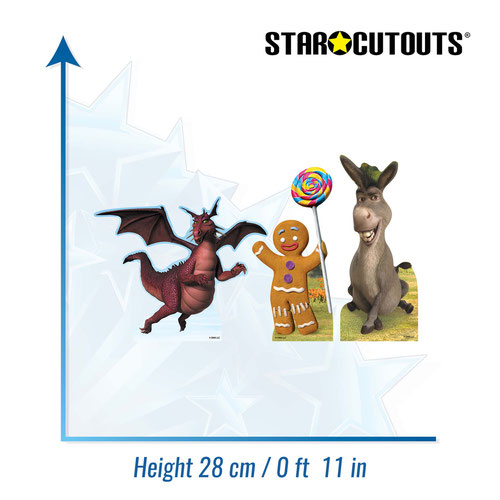 Gingy Gingerbread Man| Donkey & Dragon Shrek Table Top Cardboard Cutouts - Pack of 3 Product Gallery Image