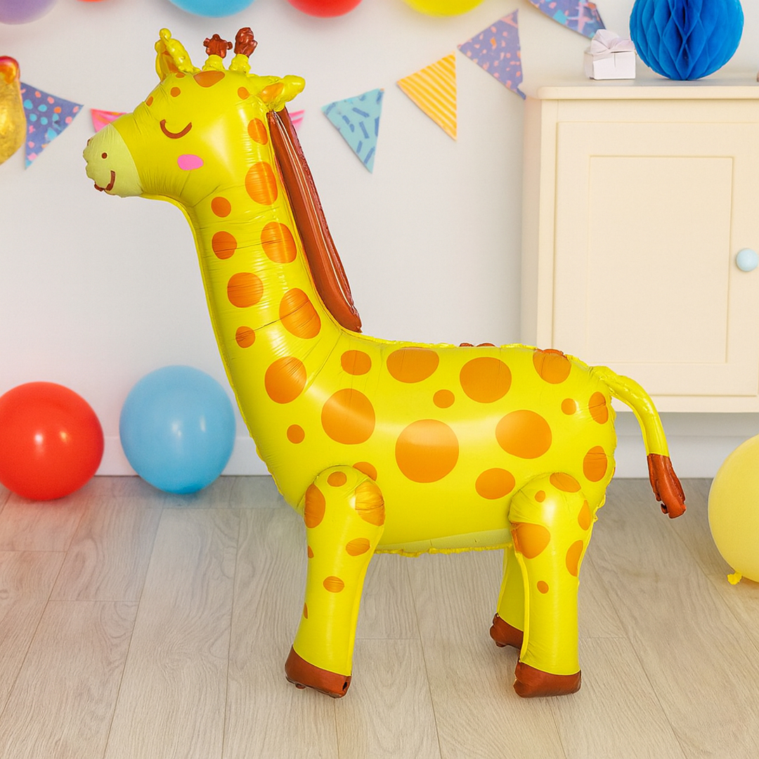 Giraffe 3D Standing Shaped Air Fill Foil Balloon 69cm / 27 in Product Gallery Image