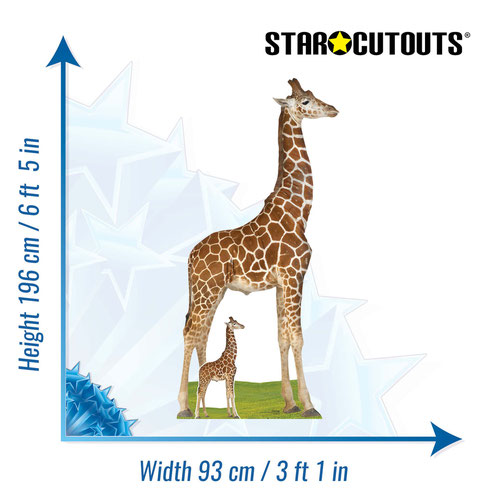 Giraffe Lifesize Cardboard Cutout 196cm Product Gallery Image