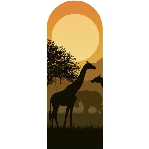 Safari Sunset Design Arch Sailboard Backdrop Product Gallery Image