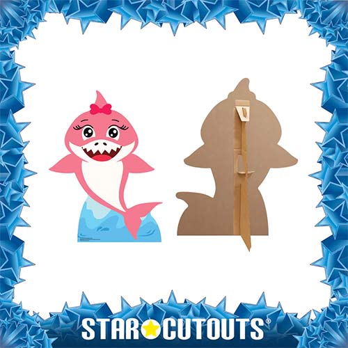 Girl Baby Shark Star Mini Cardboard Cutout 93cm Product Gallery Image