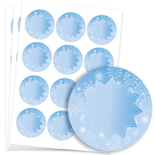 Frozen Design 60mm Round Sticker sheet of 12 Product Image