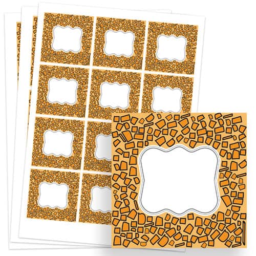 Animals Design 65mm Square Sticker sheet of 12 Product Gallery Image