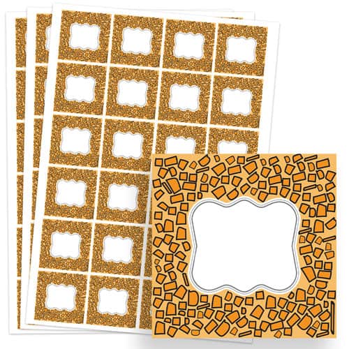 Animals Design 40mm Square Sticker sheet of 24 Product Gallery Image