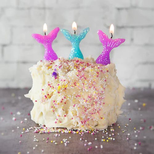 Glitter Mermaid Tail Birthday Pick Candles - Pack of 5 Product Gallery Image