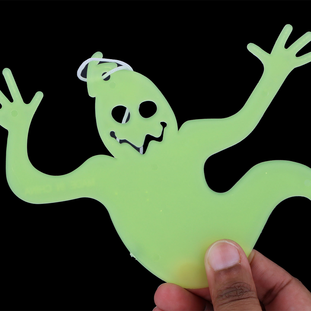 Glow in the Dark Ghosts Plastic Halloween Hanging Decorations 15cm - Pack of 3 View 2
