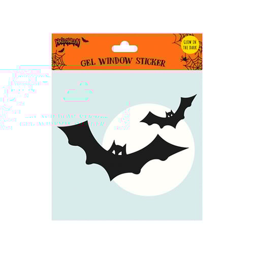 Glow in the Dark Halloween Bats Gel Window Sticker Decoration Product Gallery Image
