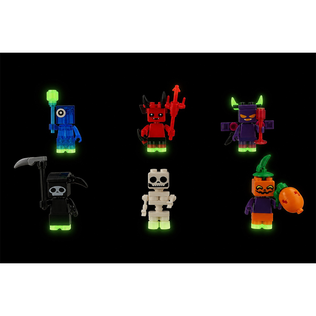 Glow in the Dark Devil Halloween Character Block Kit View 5