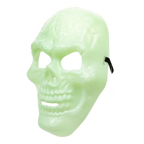 Glow In The Dark Skull Halloween Fancy Dress Face Mask Product Gallery Image