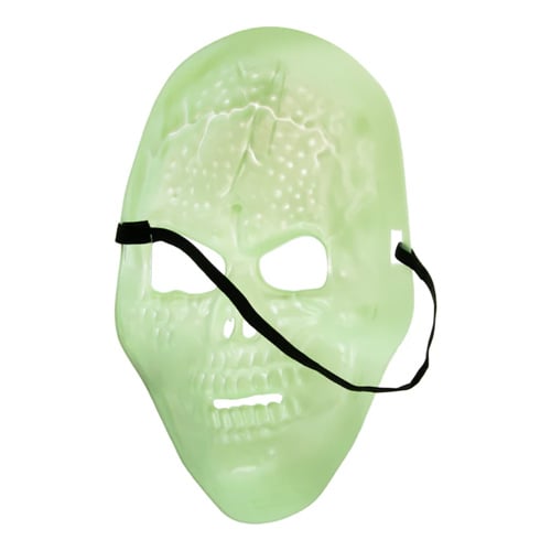 Glow In The Dark Skull Halloween Fancy Dress Face Mask Product Gallery Image