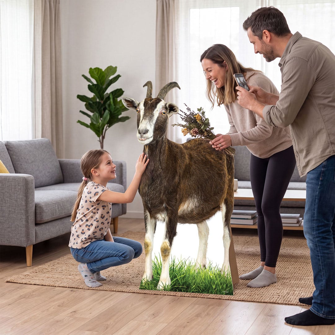 Goat Lifesize Cardboard Cutout 133cm View 4
