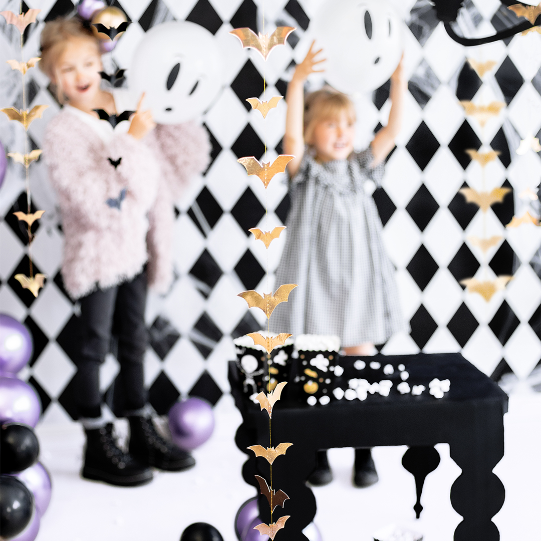 Gold Bats Halloween Paper String Hanging Decoration 1.5m View 3