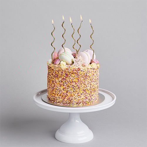 Gold Curly Birthday Candles with Holders - Pack of 12 Product Gallery Image