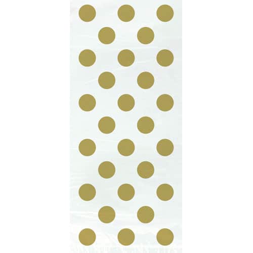 Gold Decorative Dots Gift Bags - Pack of 20