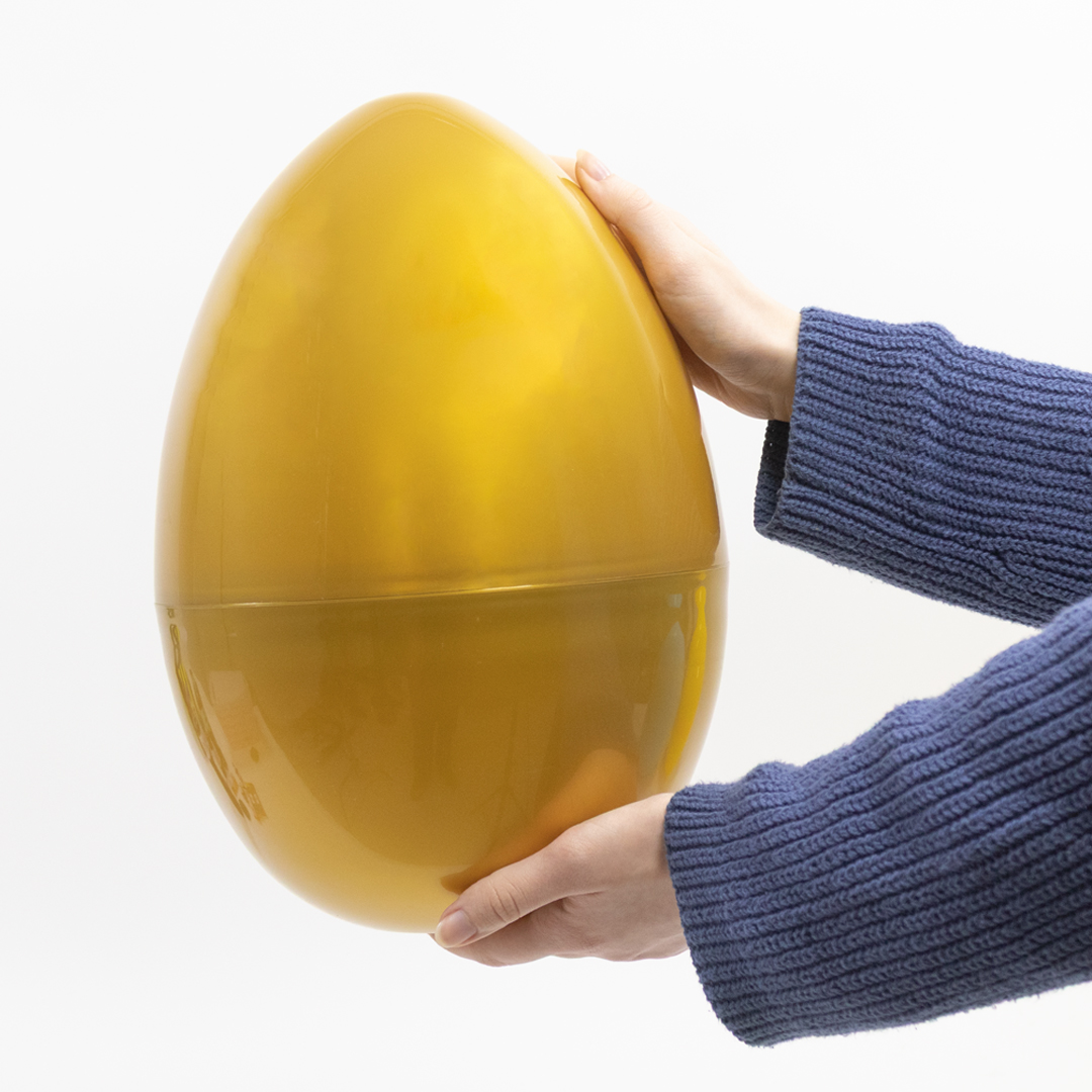 Gold Extra Large Jumbo Plastic Refillable Easter Egg Product Gallery Image