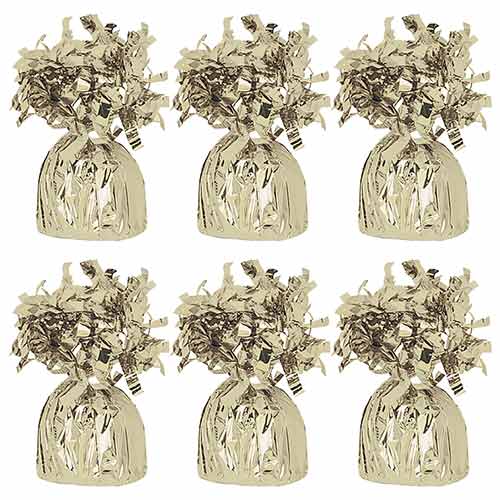 Gold Foil Balloon Weights - Pack of 6 Product Gallery Image