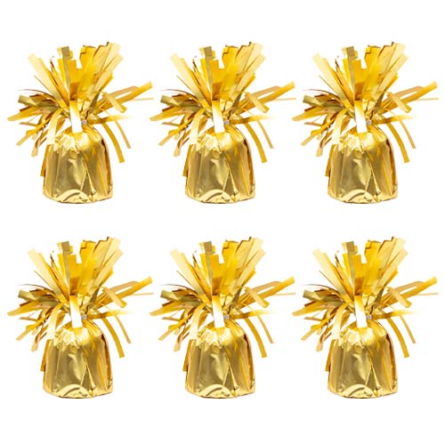 Gold Foil Balloon Weights - Pack of 6