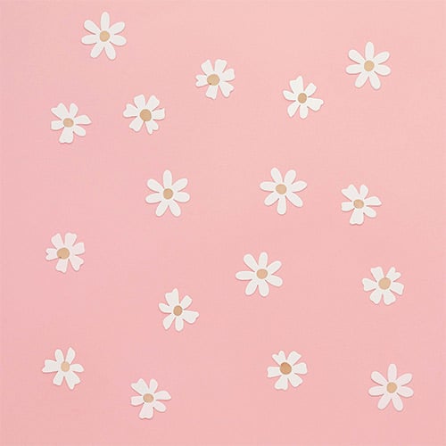 Gold Foiled White Daisy Shaped Table Confetti Scatter 10g Product Gallery Image