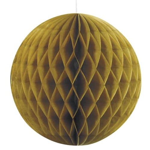 Gold Honeycomb Hanging Decoration Ball 20cm Product Image