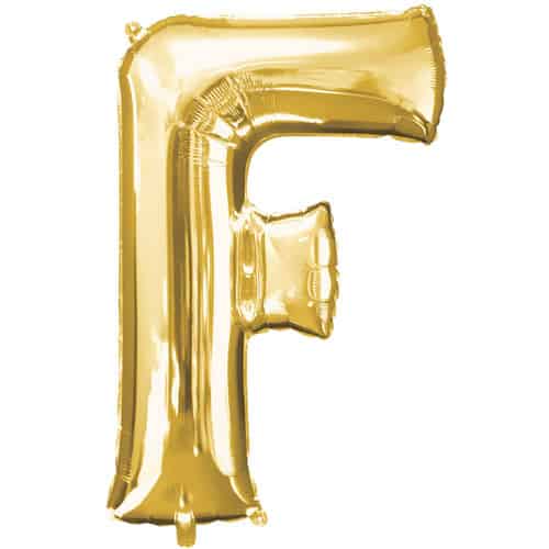 Gold Letter F Air Fill Foil Balloon 40cm / 16 in Product Image