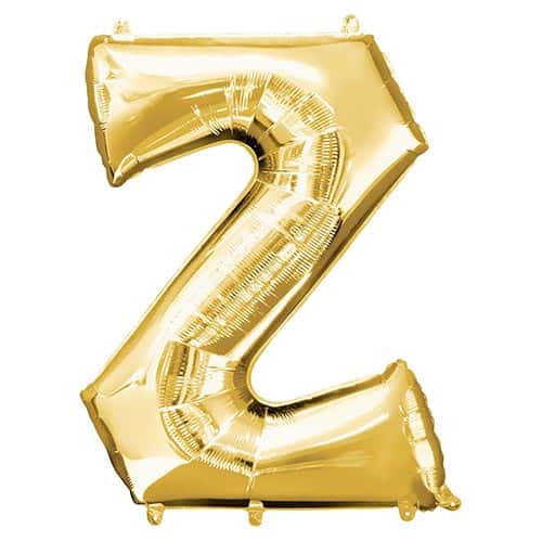 Gold Letter Z Helium Foil Giant Balloon 83cm / 33 in Product Image