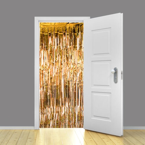 Gold Foil Door Curtain Backdrop 95cm x 200cm - Pack of 5 Product Gallery Image