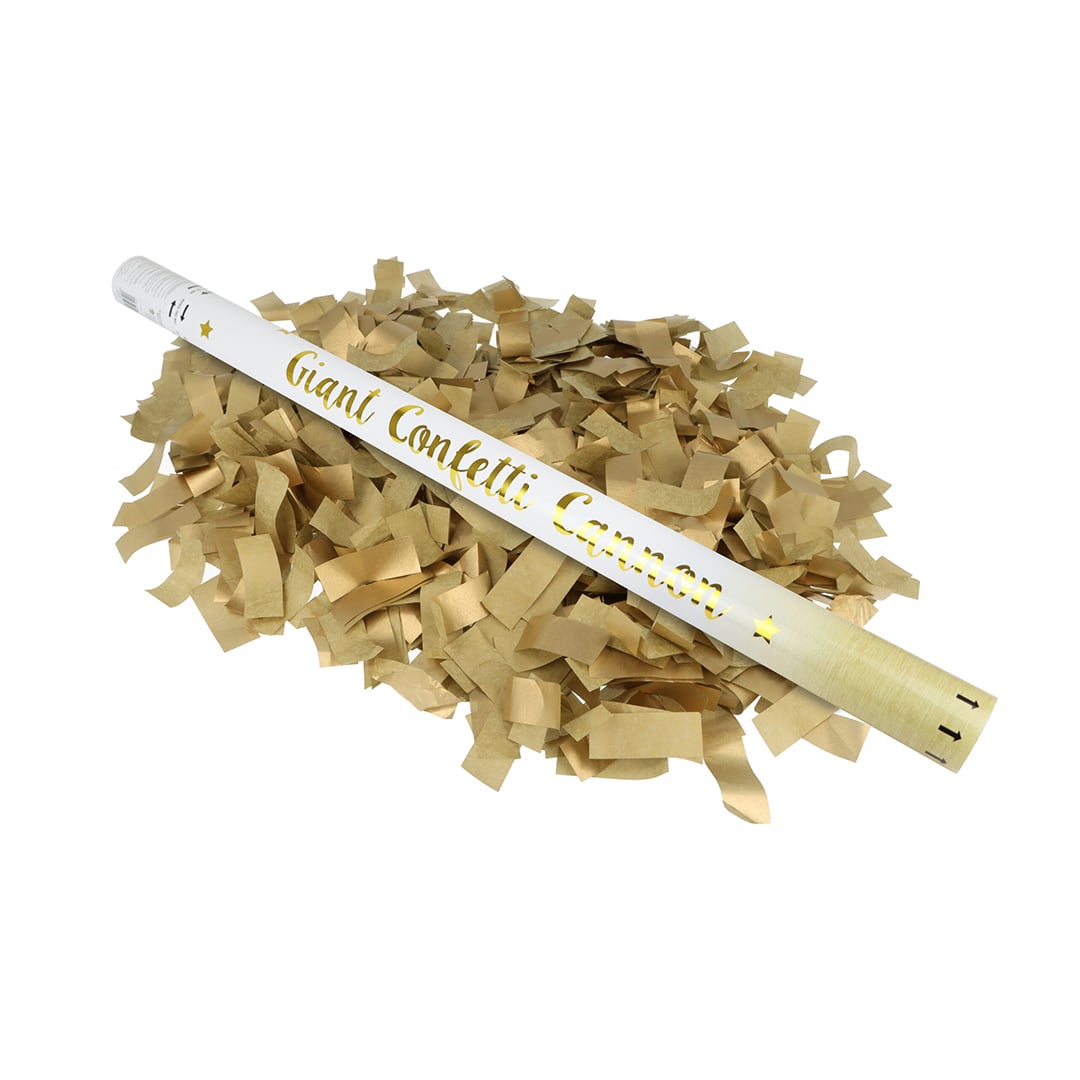 Gold Paper Biodegradable Extra Large Confetti Cannon 80cm Product Gallery Image