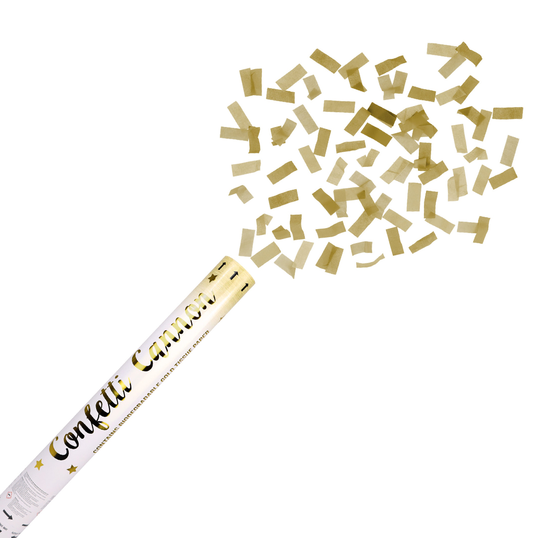 Gold Paper Biodegradable Large Confetti Cannon 50cm