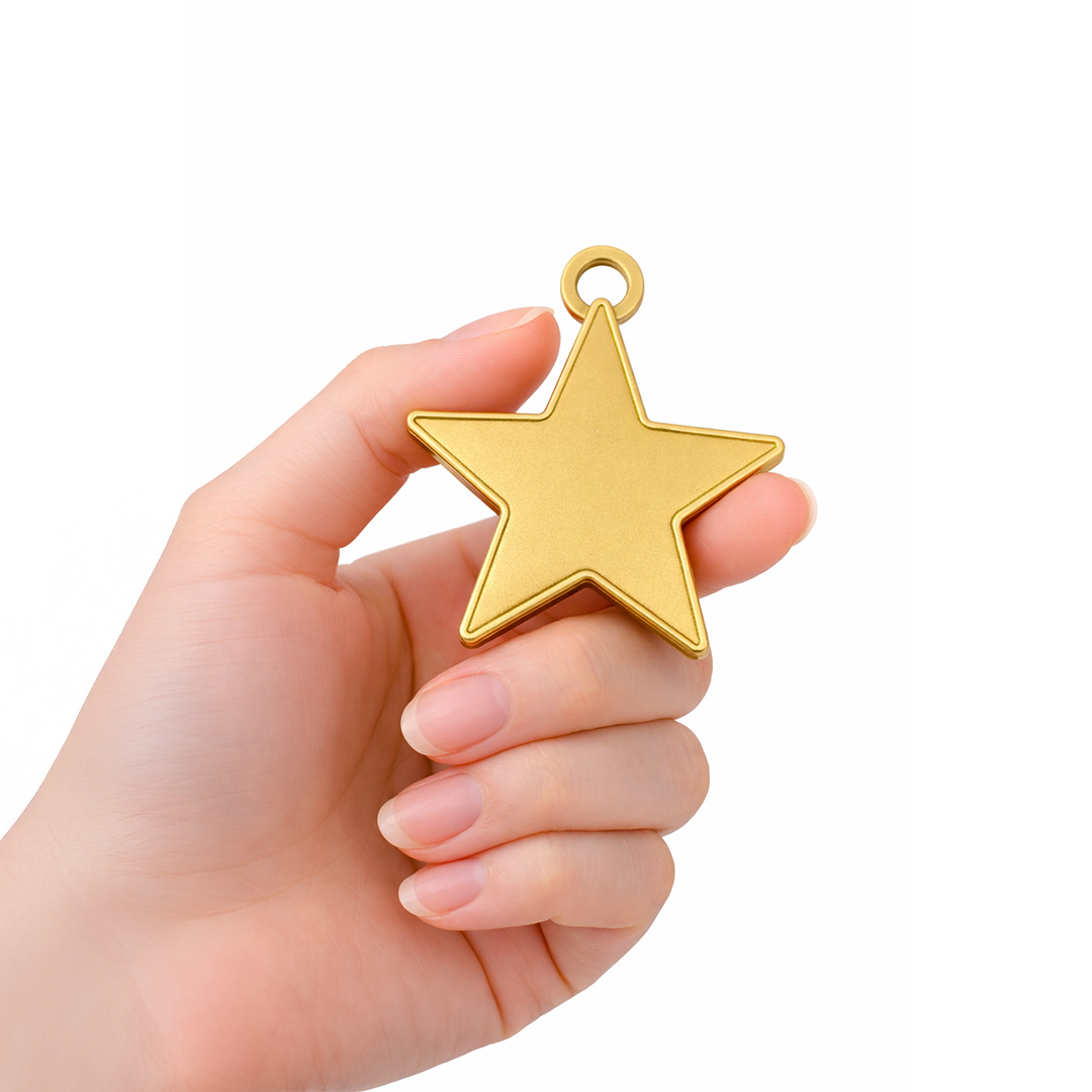 Gold Plastic Star Shaped Balloon Weight 8g Product Gallery Image