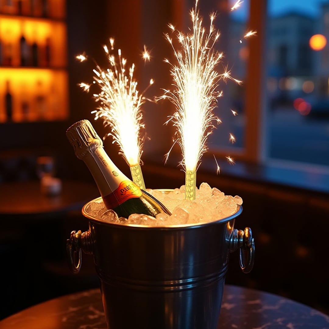 Gold Sparkling Fountain Candles - Pack of 2 Product Gallery Image