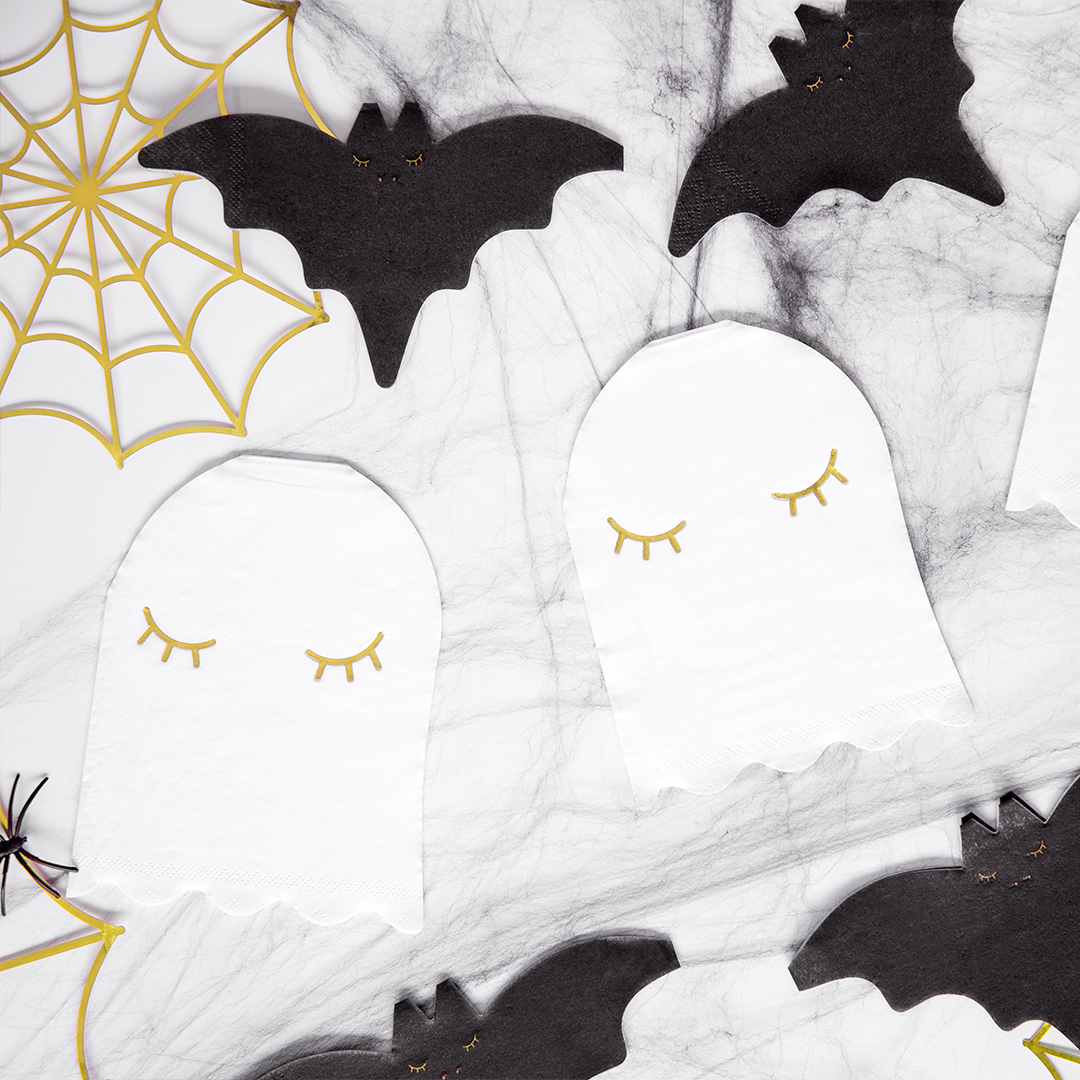Gold Spiderwebs Halloween Paper Table Decorations - Pack of 3 View 3