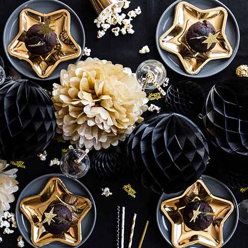 Metallic Gold Star Shape Foil Paper Plates 18cm - Pack of 6 Product Gallery Image