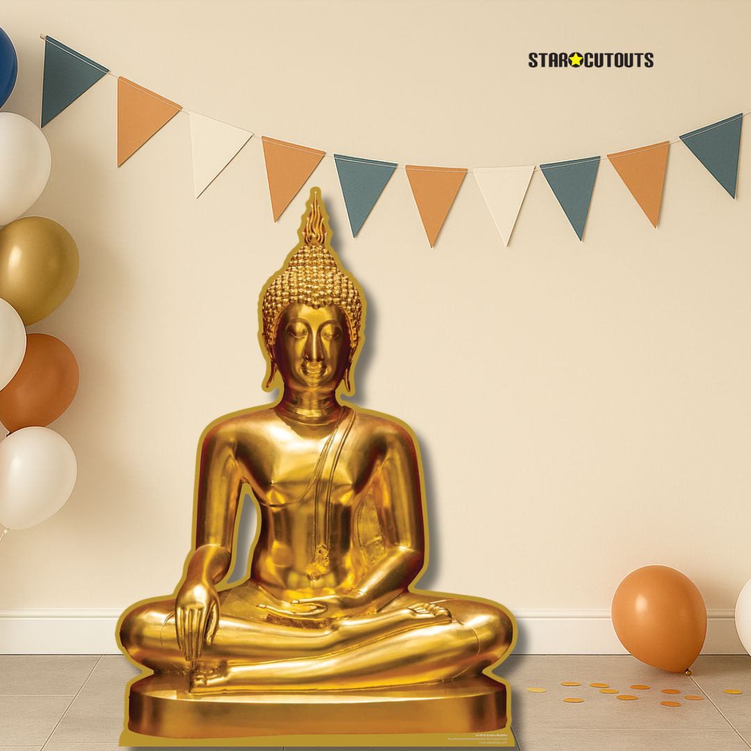 Golden Buddha Statue Star Mini Cardboard Cutout 92cm Product Gallery Image