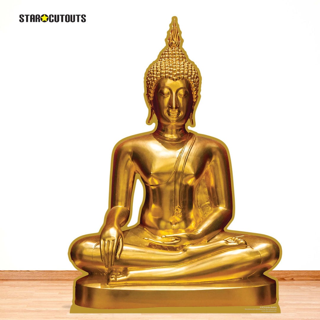 Golden Buddha Statue Star Mini Cardboard Cutout 92cm Product Gallery Image