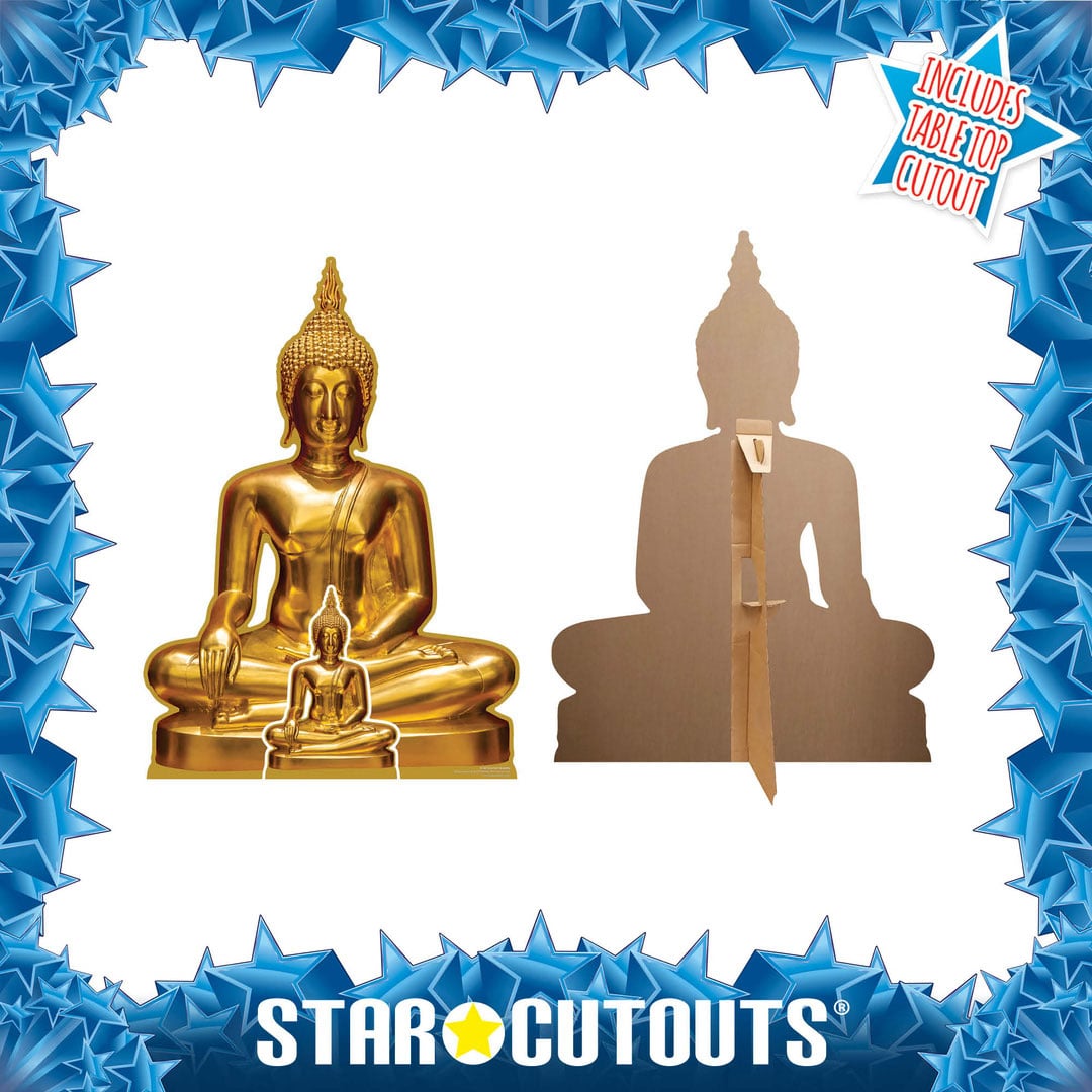 Golden Buddha Statue Star Mini Cardboard Cutout 92cm Product Gallery Image