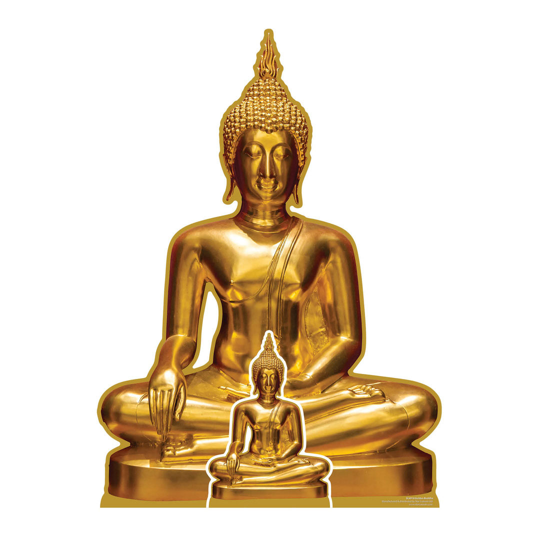 Golden Buddha Statue Star Mini Cardboard Cutout 92cm
